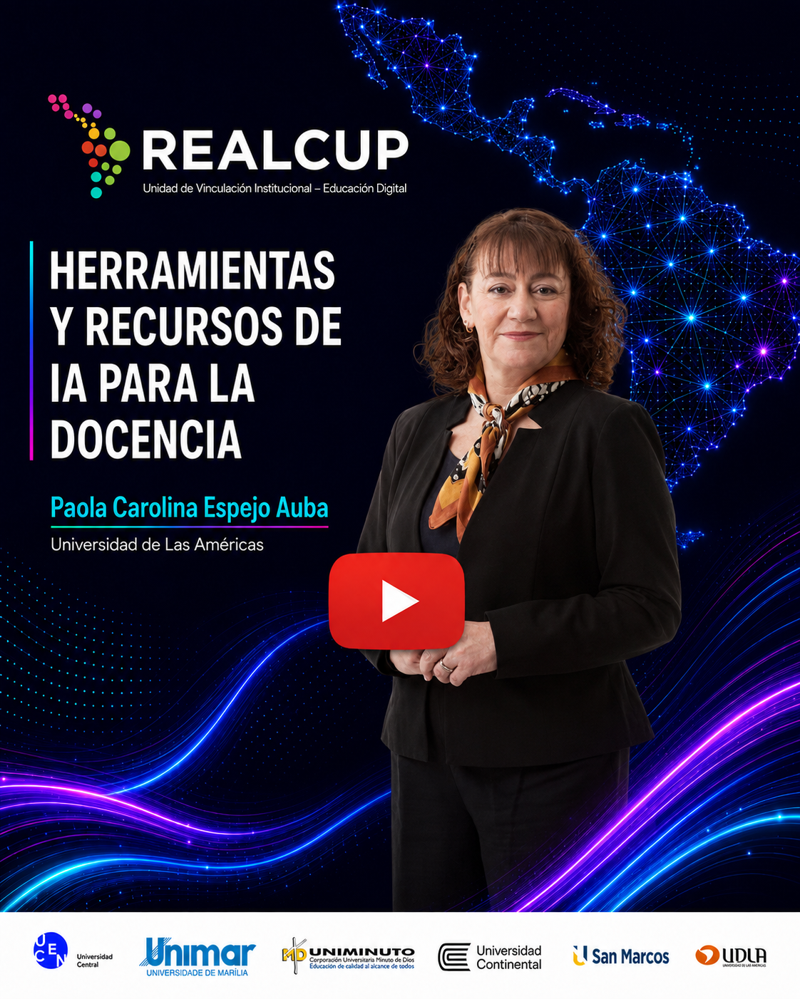 Portada del video Herramientas y recursos de IA para la docencia, con Paola Carolina Espejo Auba