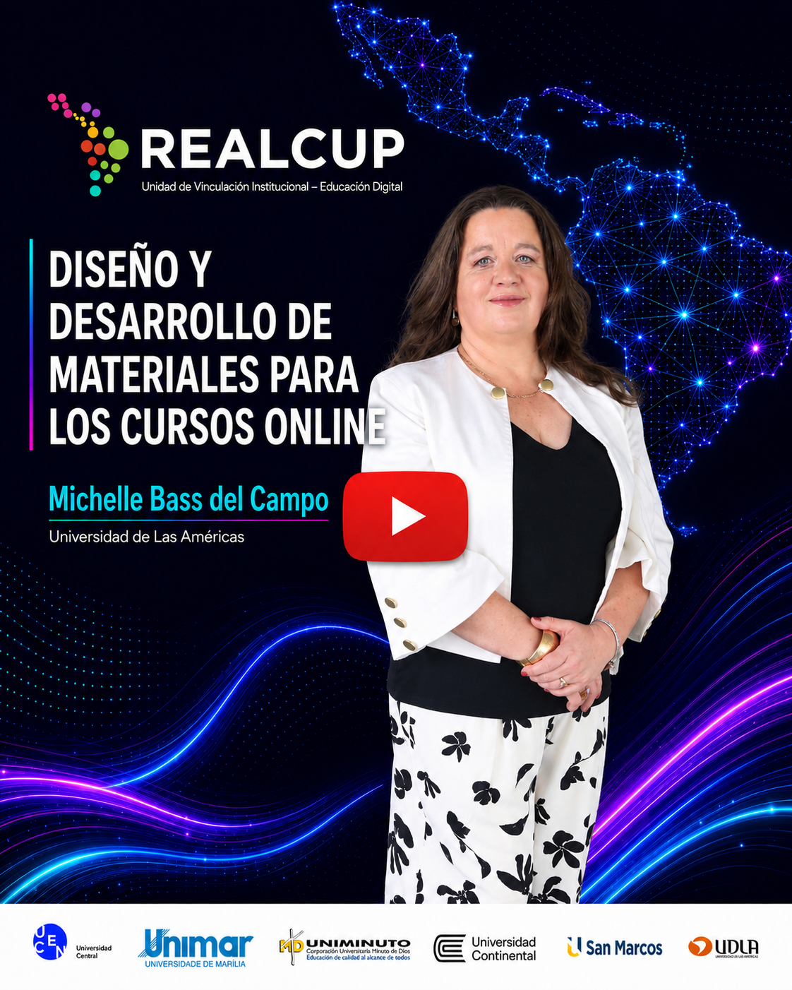 Portada del video Diseño y desarrollo de materiales para los cursos online, con Michelle Bass del Campo
